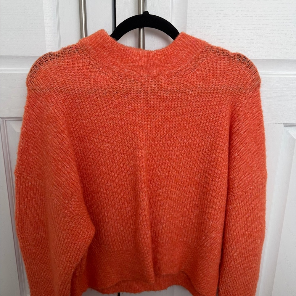 Vibrant Orange Women's Crew Neck Sweater
